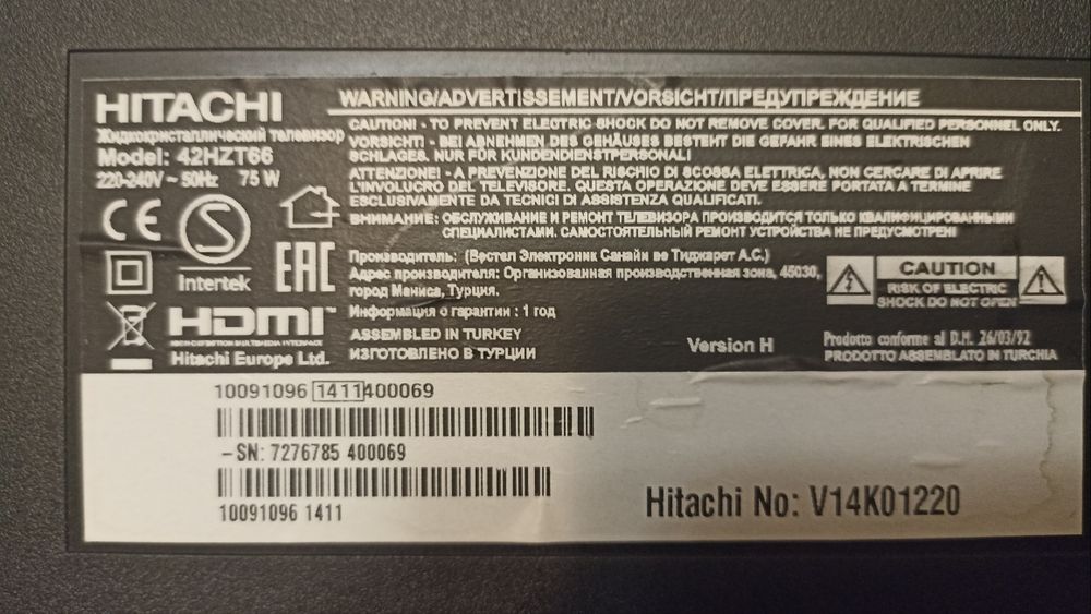 TV Hitachi 42 polegadas