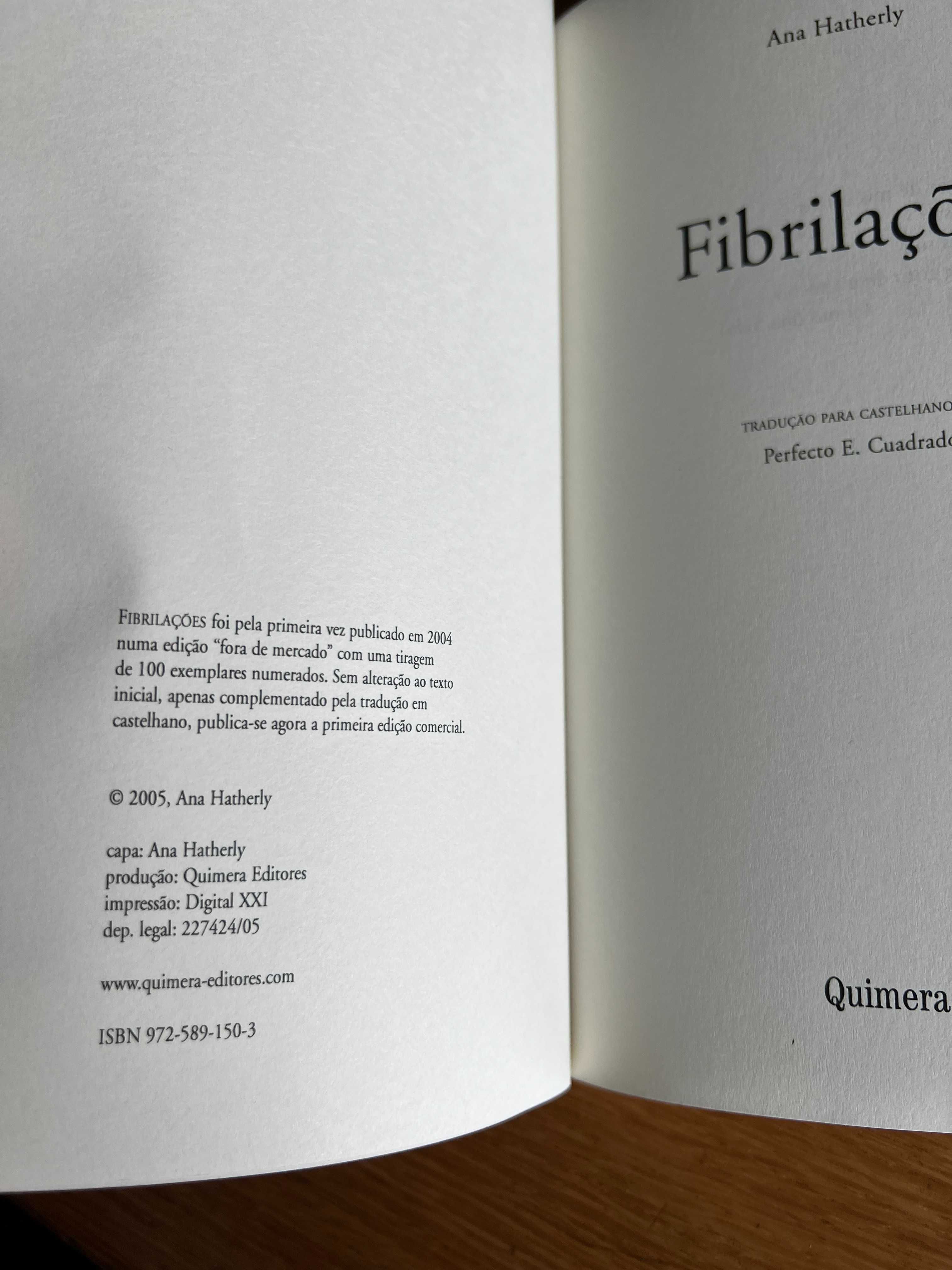 FIBRILAÇÕES      Ana Hatherly