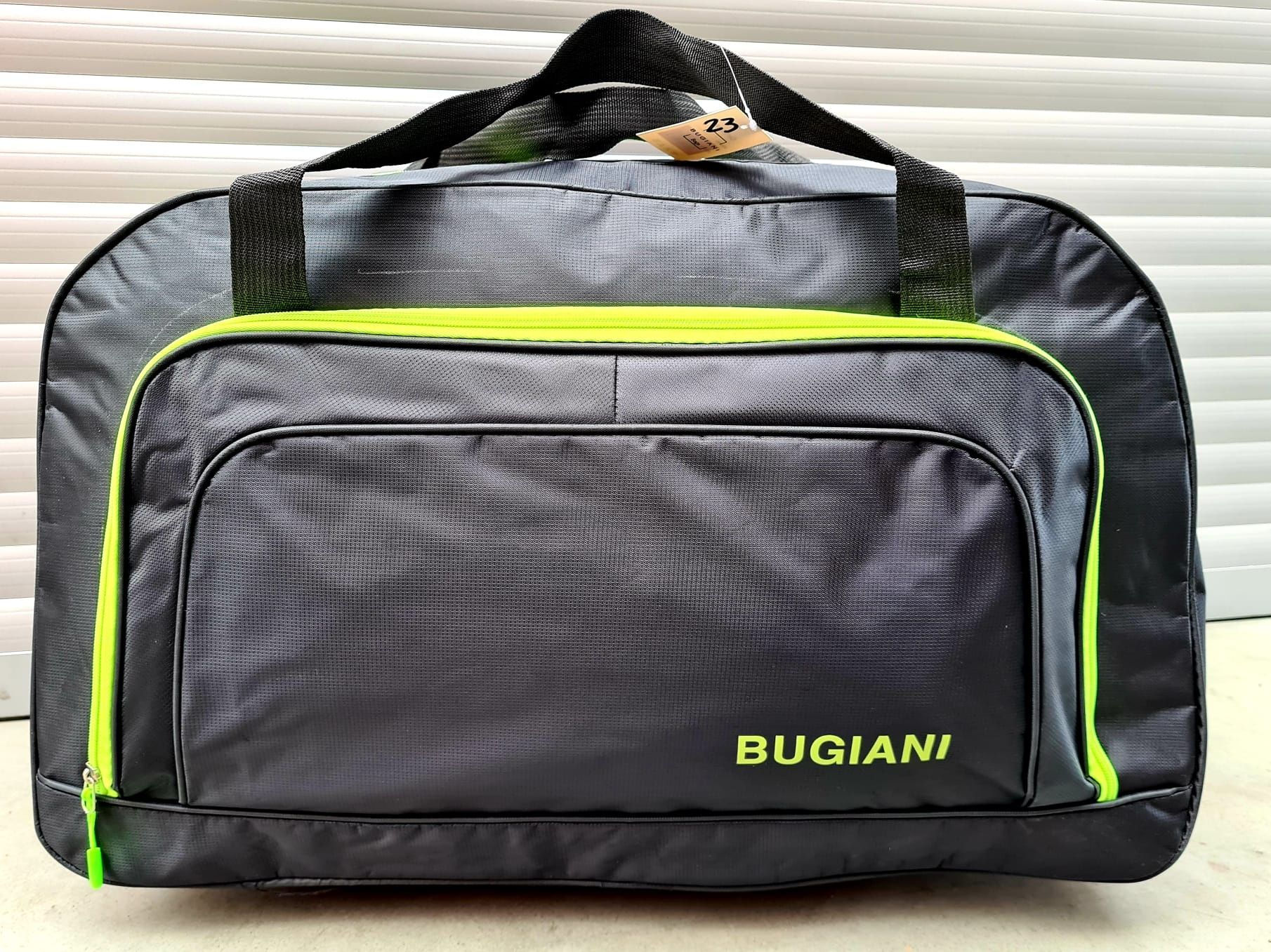 Nowa duża czarna sportowa torba turystyczna Bugiani