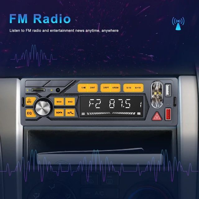 Rádio Automóvel Bluetooth 1din Bluetooth USB AUX FM novo