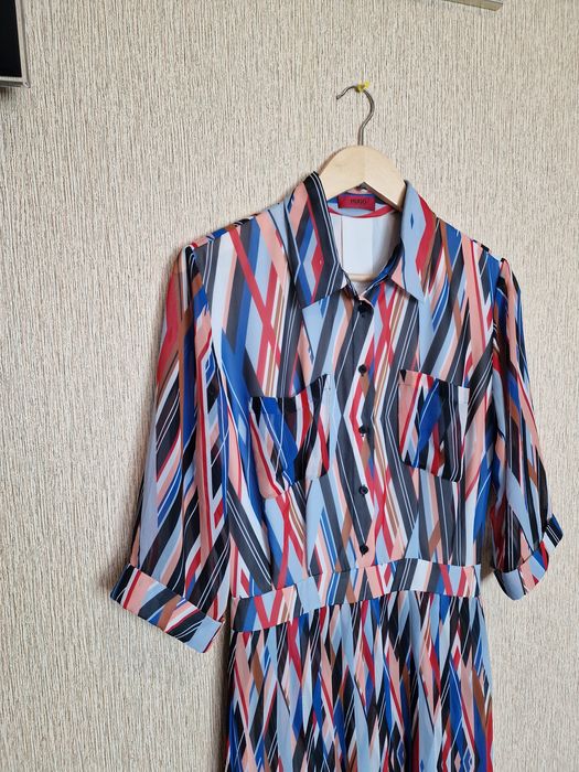 Плаття-сорочка із зигзагоподібним принтом Hugo Boss