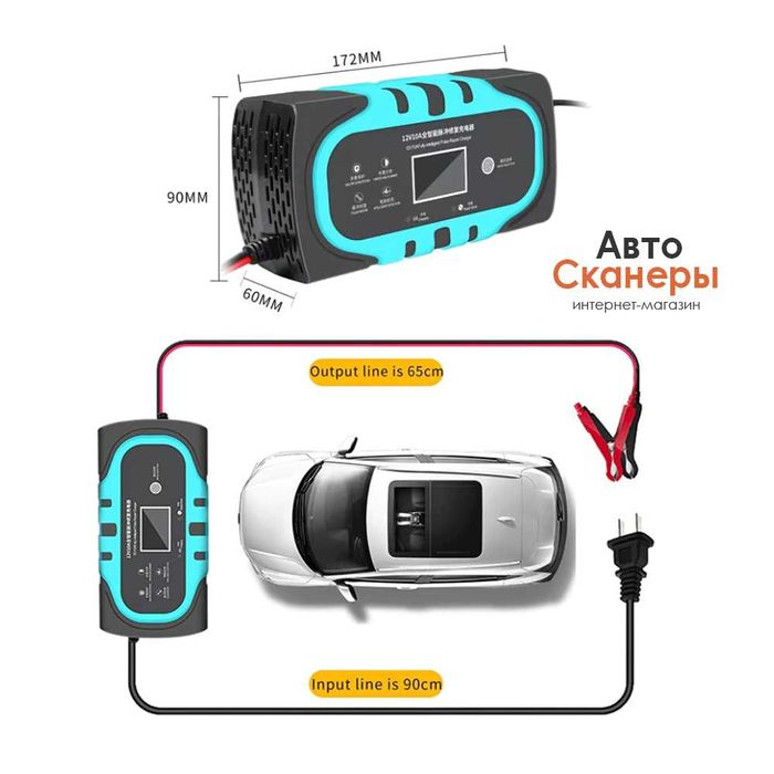 Зарядное устройство 12В-10А для автомобильных AGM, GEL, SLA