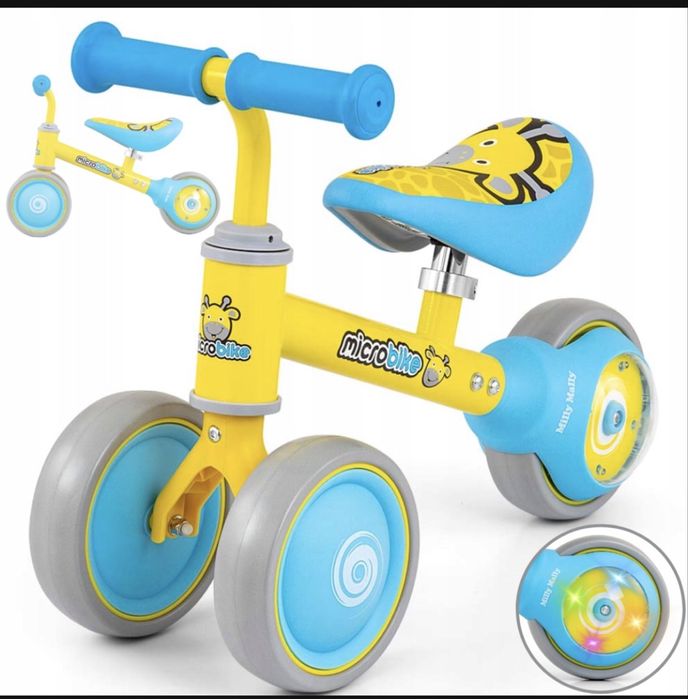 Rowerek biegowy od 1 roku lekki jeździk milly mally micro bike żyrafa