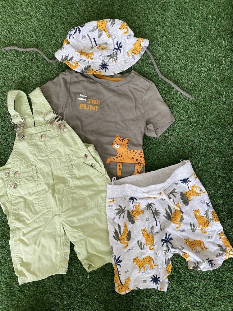 Praia panama chapeu de sol calcao jardineira t-shirt