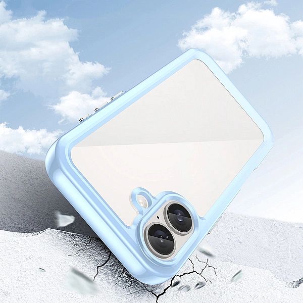 Etui Outer Space Case z żelową ramką do iPhone 16 Plus - niebieskie