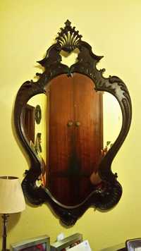 Espelho antigo castanho