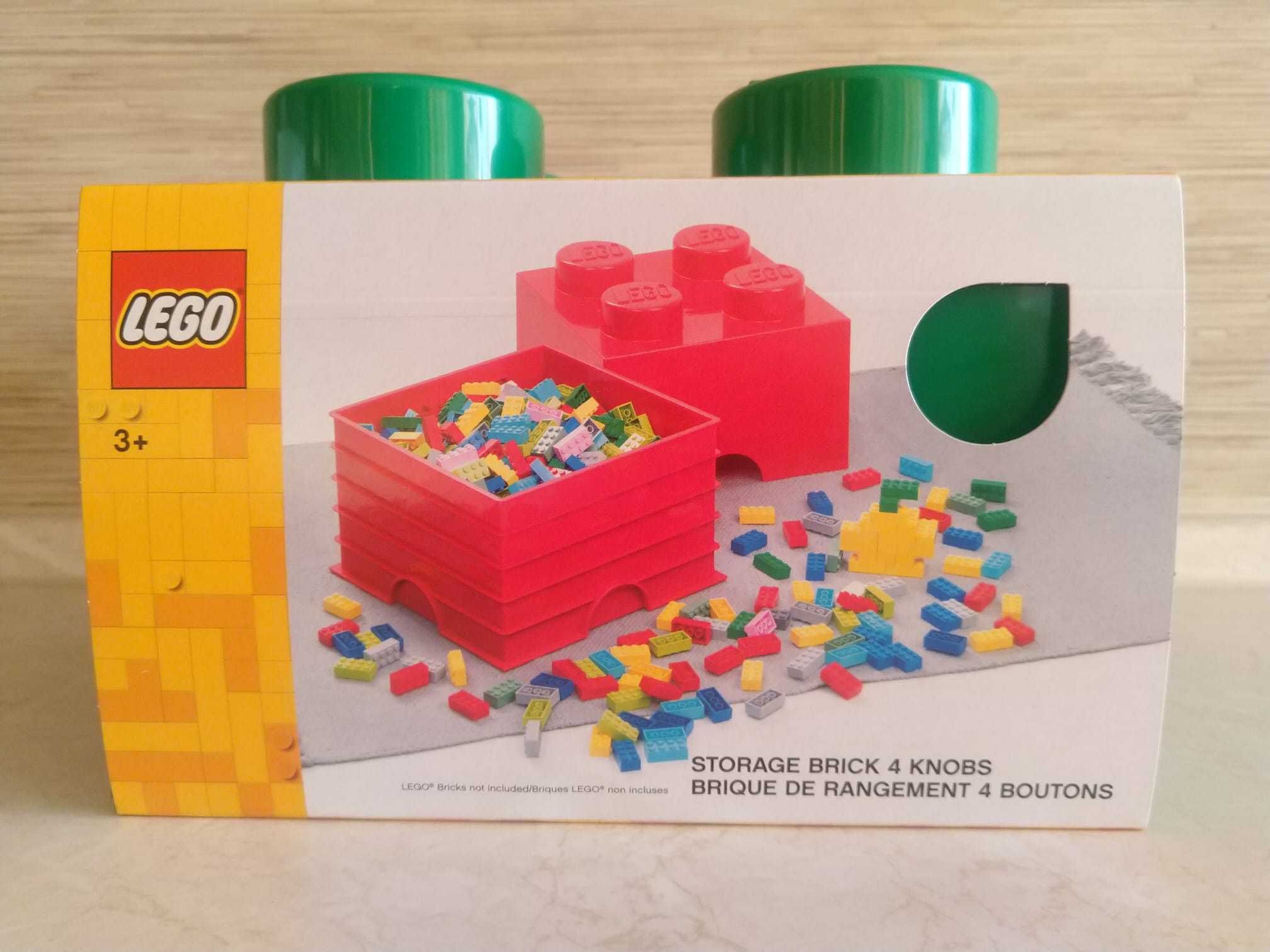 OKAZJA Pojemnik zamykany LEGO pudełko na klocki zielony Wysyłam