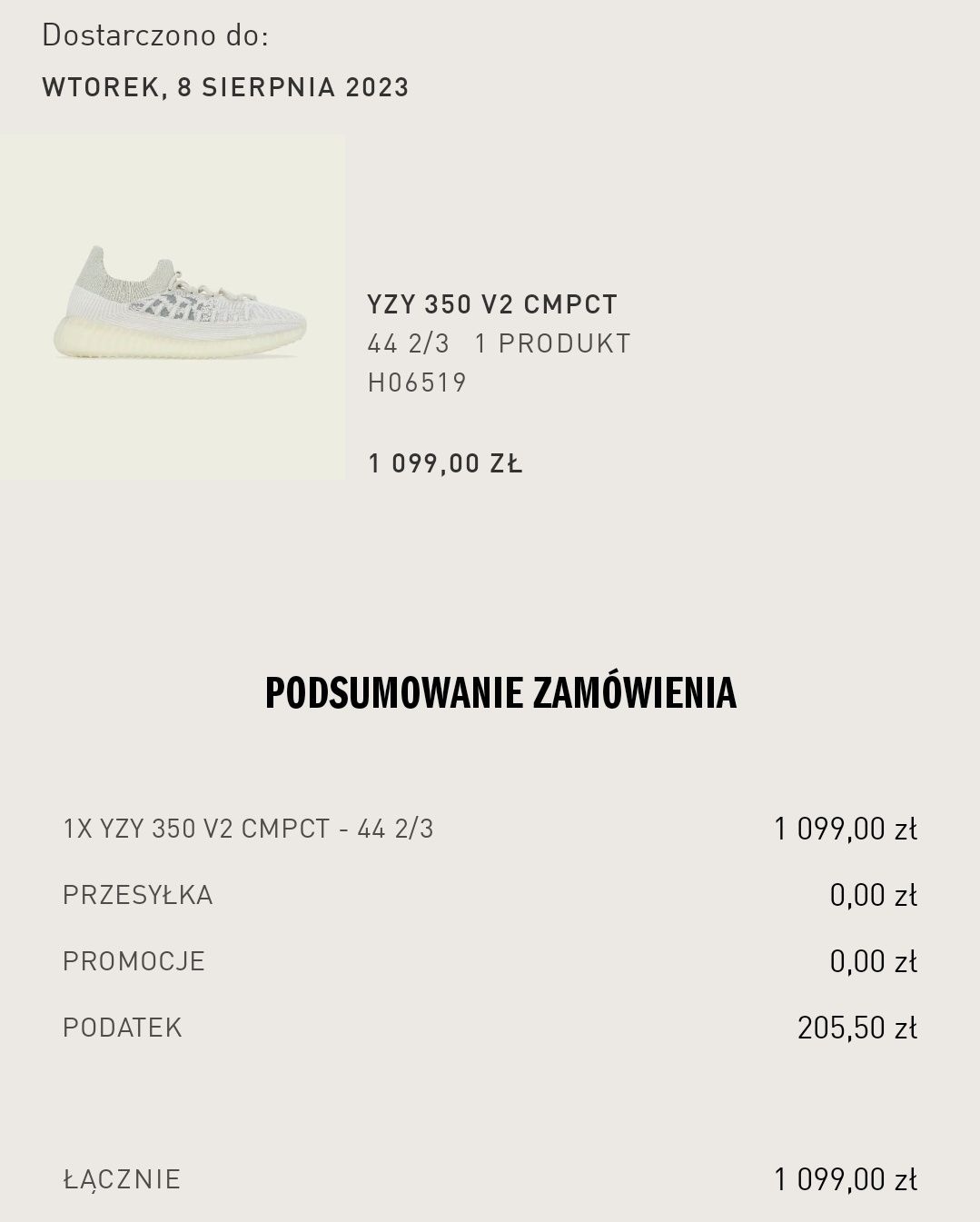 Yeezy 350 V2 CMPCT Slate Bone 44 2/3