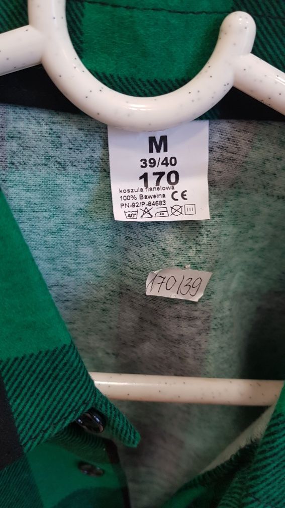 Koszula bawełniana zielona rozmiar M 170cm Nowa