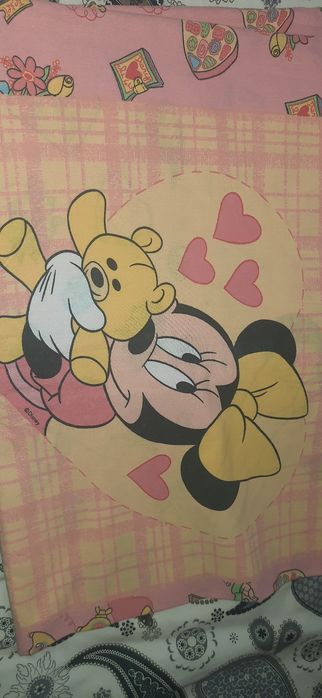 Lençóis de algodão Mickey e Minnie