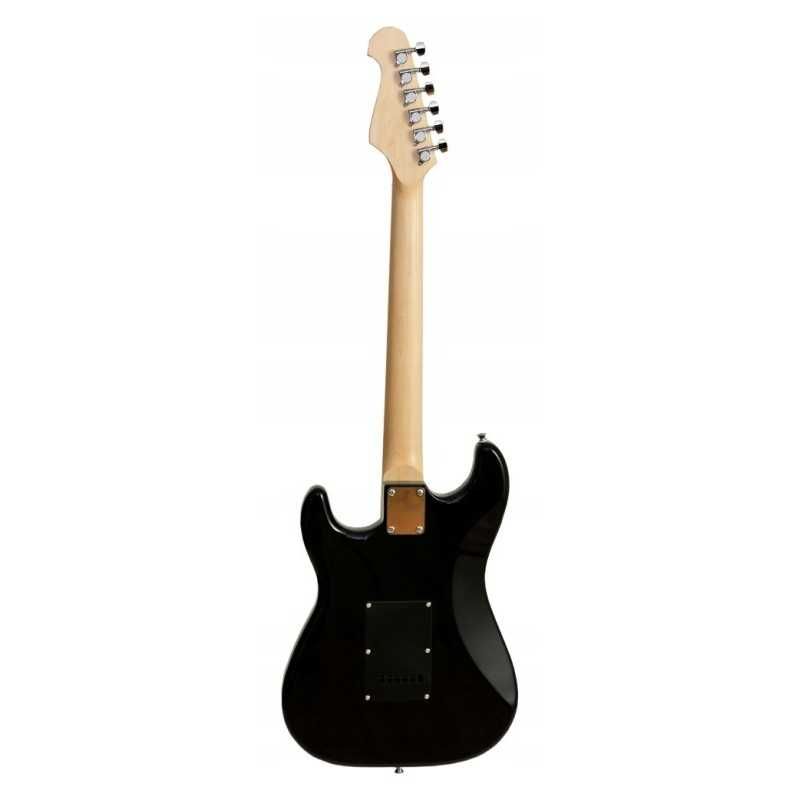 Gitara elektryczna Ever Play Stratocaster czarna + akcesoria / NOWA