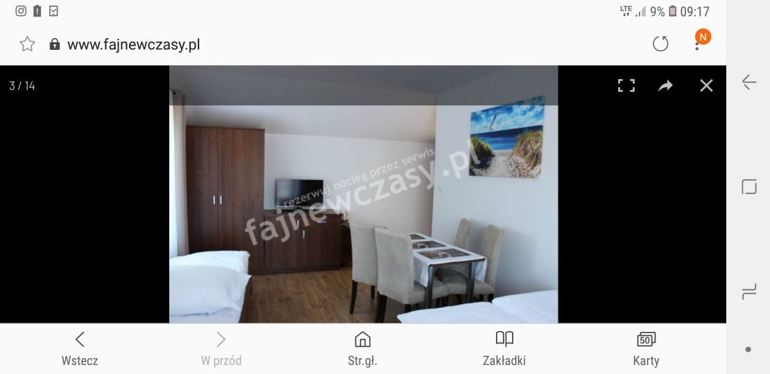 WOLNY POKÓJ 4 os od 10.08 Jastarnia