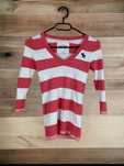 Abercrombie & Fitch roz. S dziewczęcy sweter w paski
