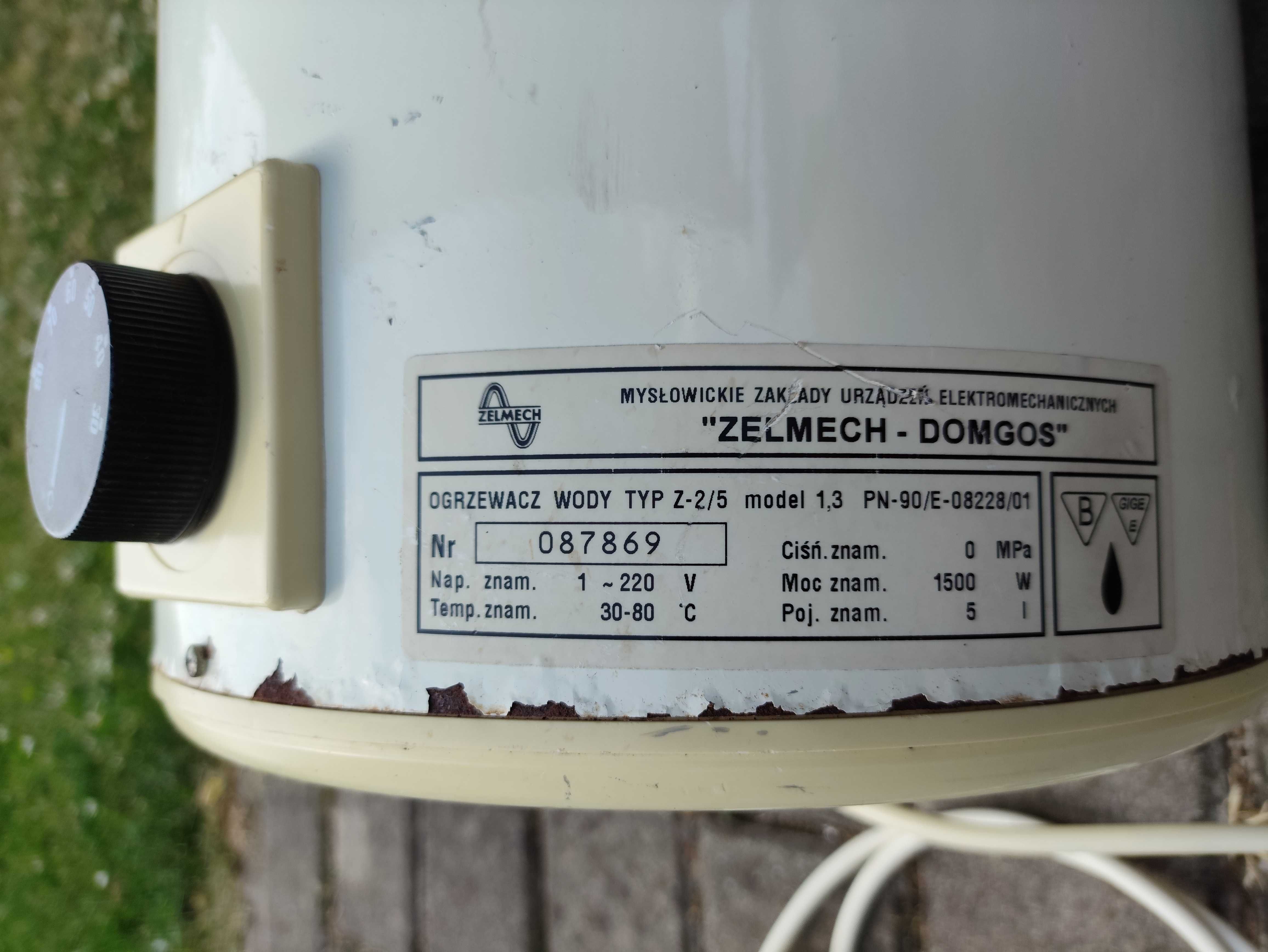 Ogrzewacz wody bojler elektryczny 5 litrów 1500W + bateria kranowa