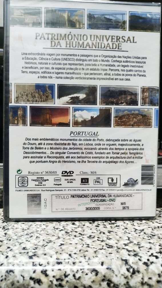 DVD Património Universal da Humanidade selados o melhor de