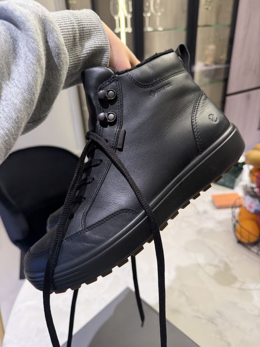 Кожанные ортопедические зимние ботинки Ecco 41 р