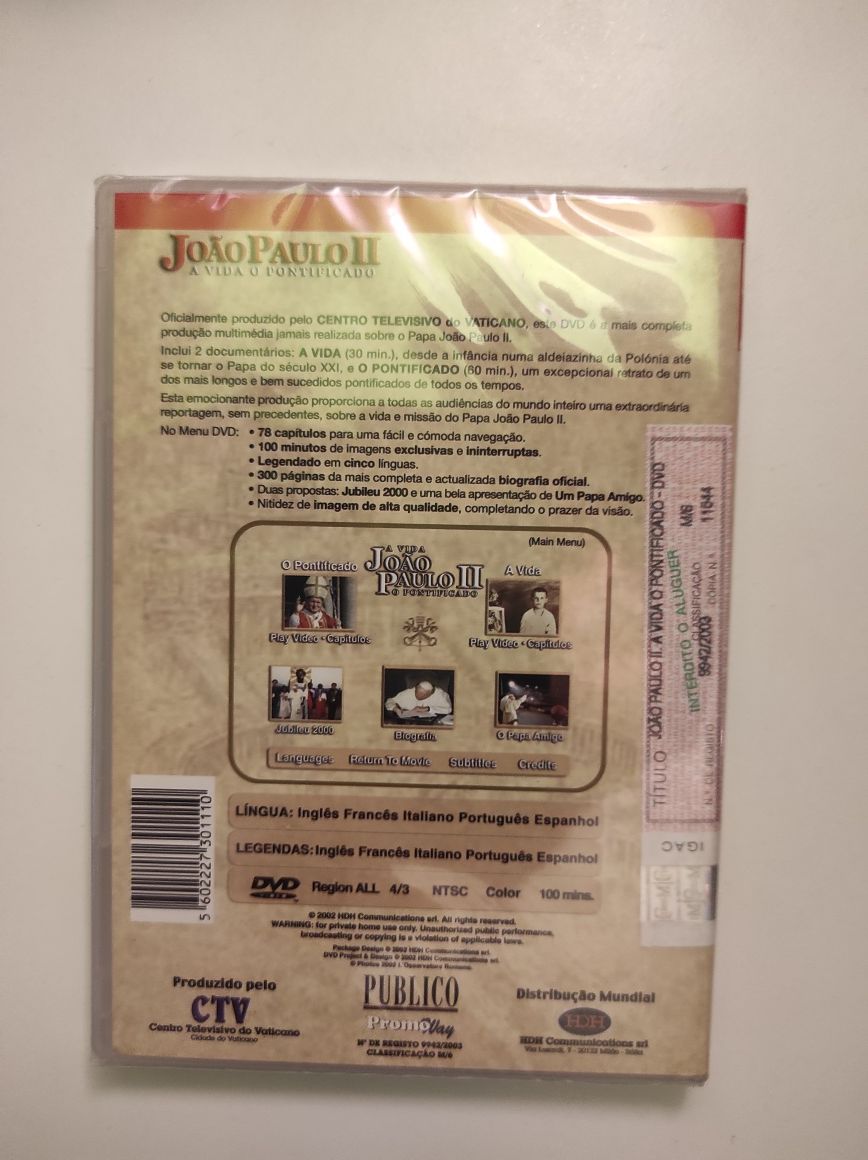 DVD "João Paulo II" selado