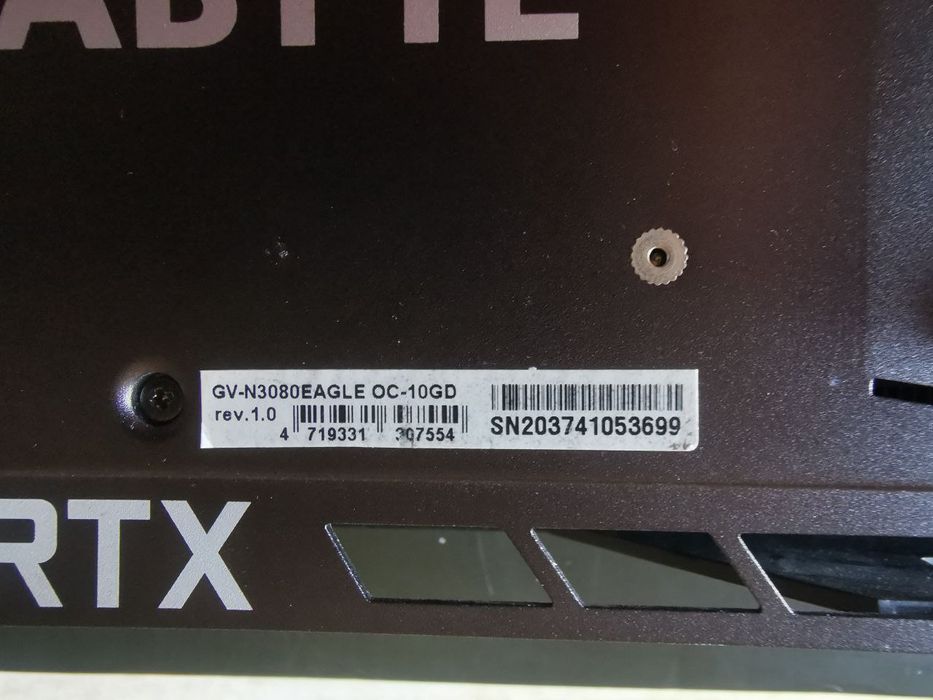 Відеокарта Gigabyte RTX 3080 10gb(під відновлення)