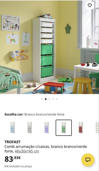 Estantes Ikea de arrumação com caixas TROFAST