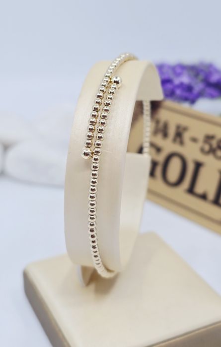 Złota bransoletka sztywna próba 585 14k