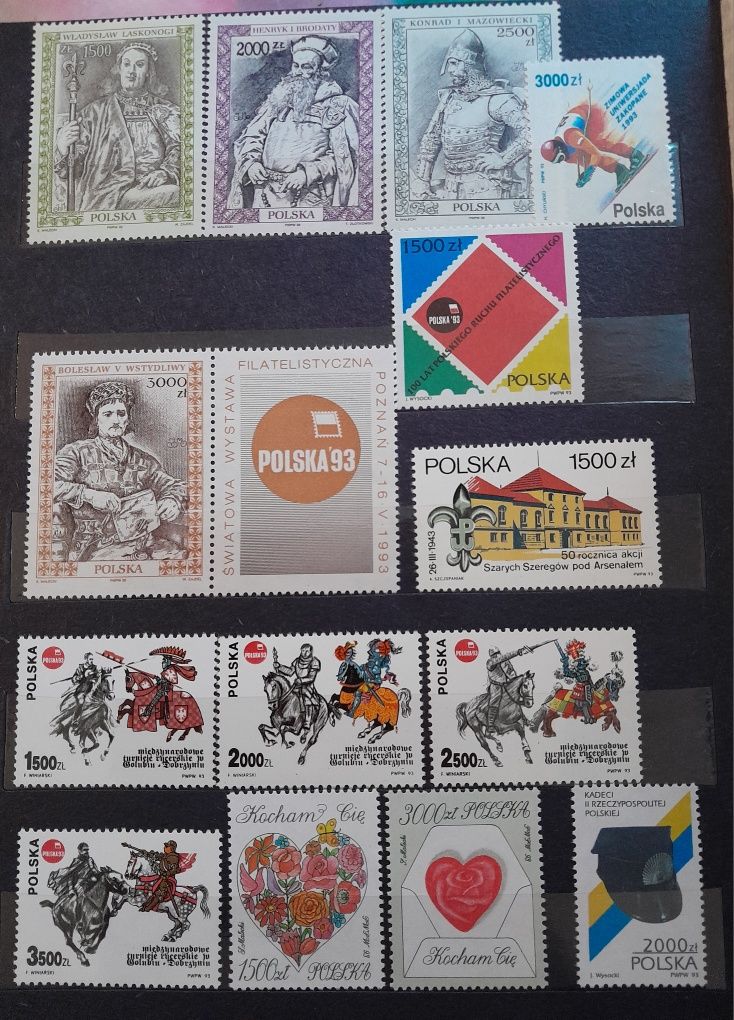 Klaser ze znaczkami 1991 do 1995 Polska, Węgry, ZSRR