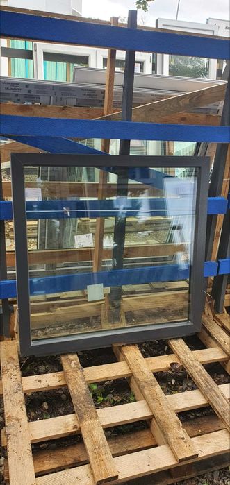 Okno PCV FIX 116x113 OKAZJA! antracyt - dostępne od ręki!