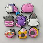 Przypinki do butów crocs prezent basen PUSHEEN kot szary syrenka pin