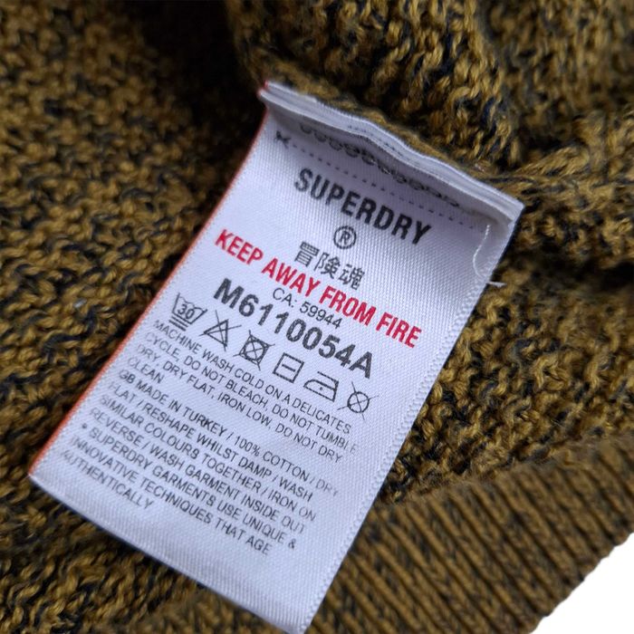 Superdry Japan Sweter Męski XL dziergany 100% bawełna knit Japonia
