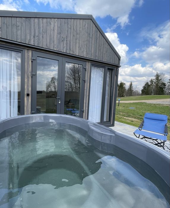 Domek 2 osoboy z banią na tarasie na Walentynki