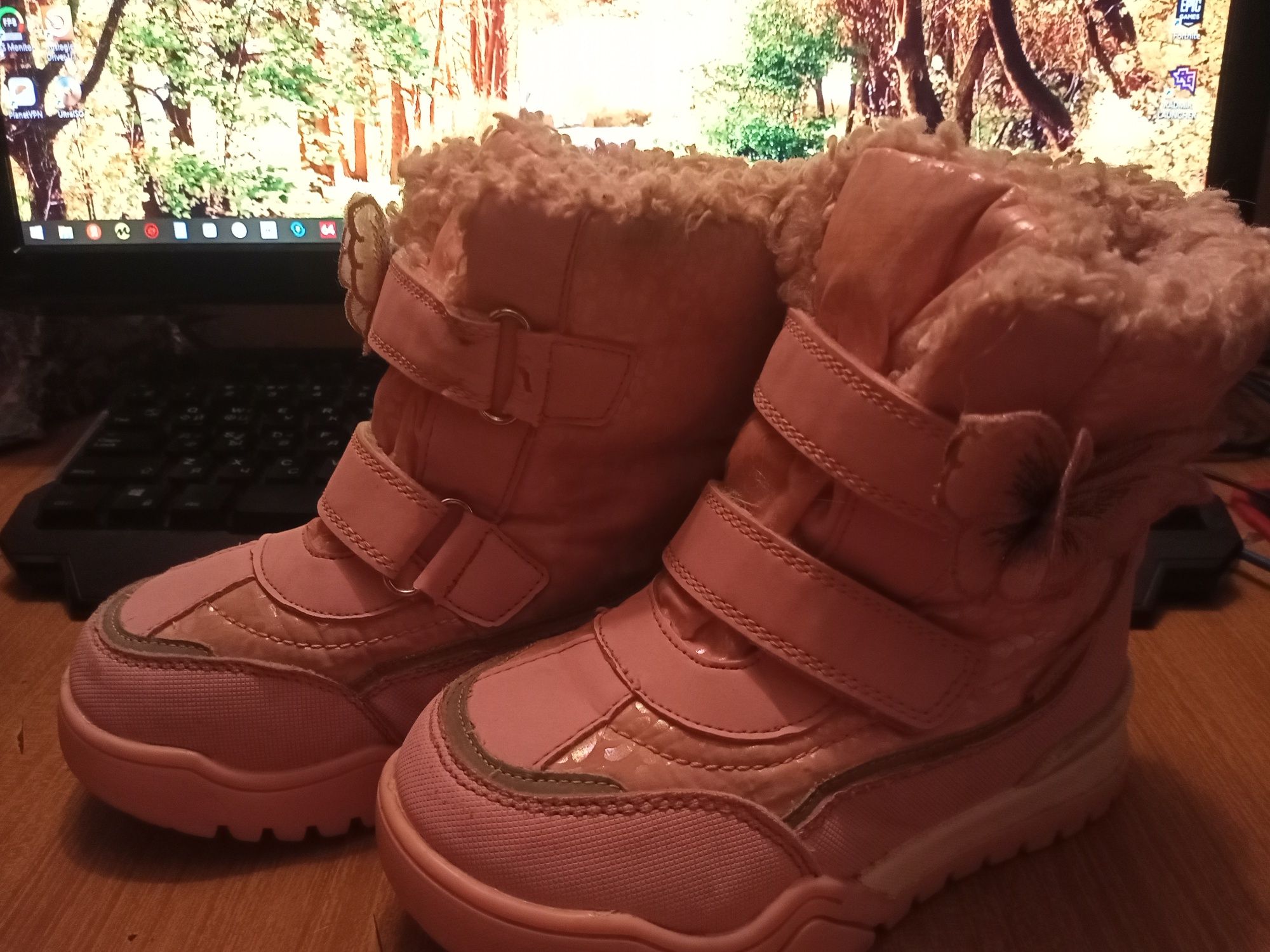 Зимние мембранные ботиночки для девочек