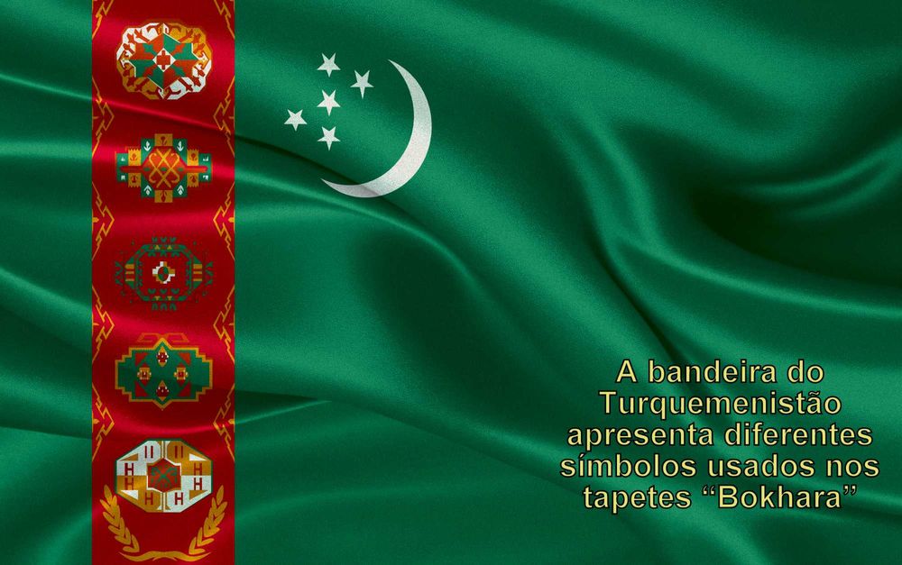 Tapete BOKHARA do Paquistão em Lã com 275 x 184cm +2 Bokhara de oferta