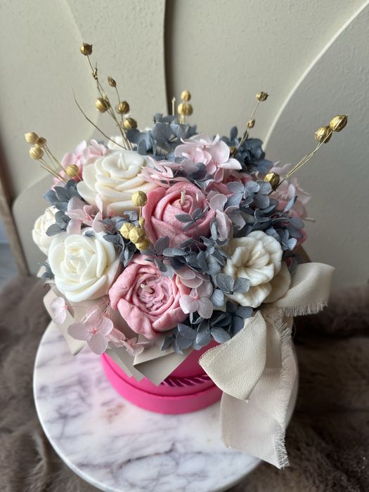 Flowerbox candle swiece sojowe