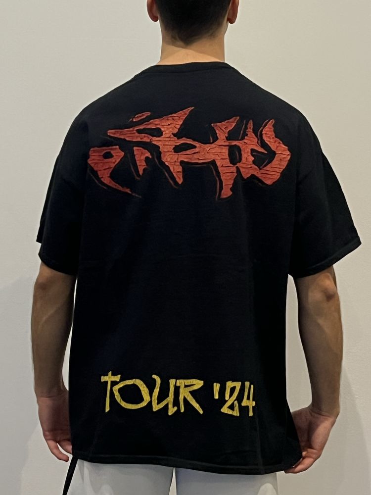 Travis Scott merch z koncertu koszulka z krótkim rękawem nowa czarna