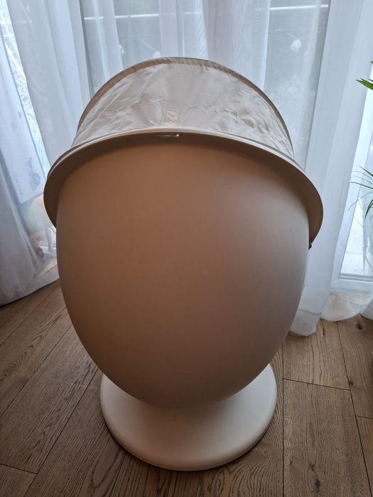 IKEA PS LOMSK Fotel obrotowy dla dzieci biały pomarańcz jajo