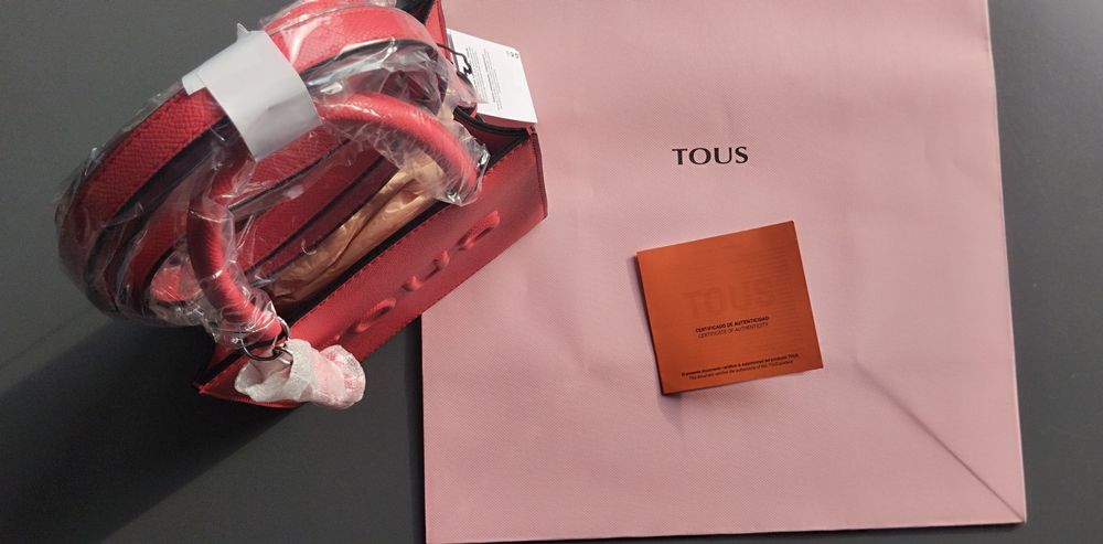 Tous POP Brenda Cube mini torebka czerwona z misiem+certyfikat