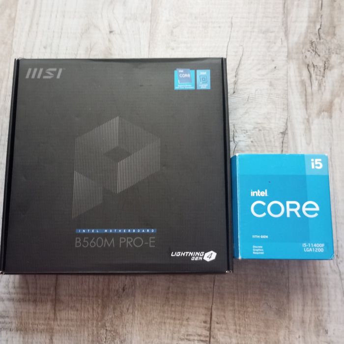 Комплект Процессор i5 11400f, Материнка MSI b560m pro-e
