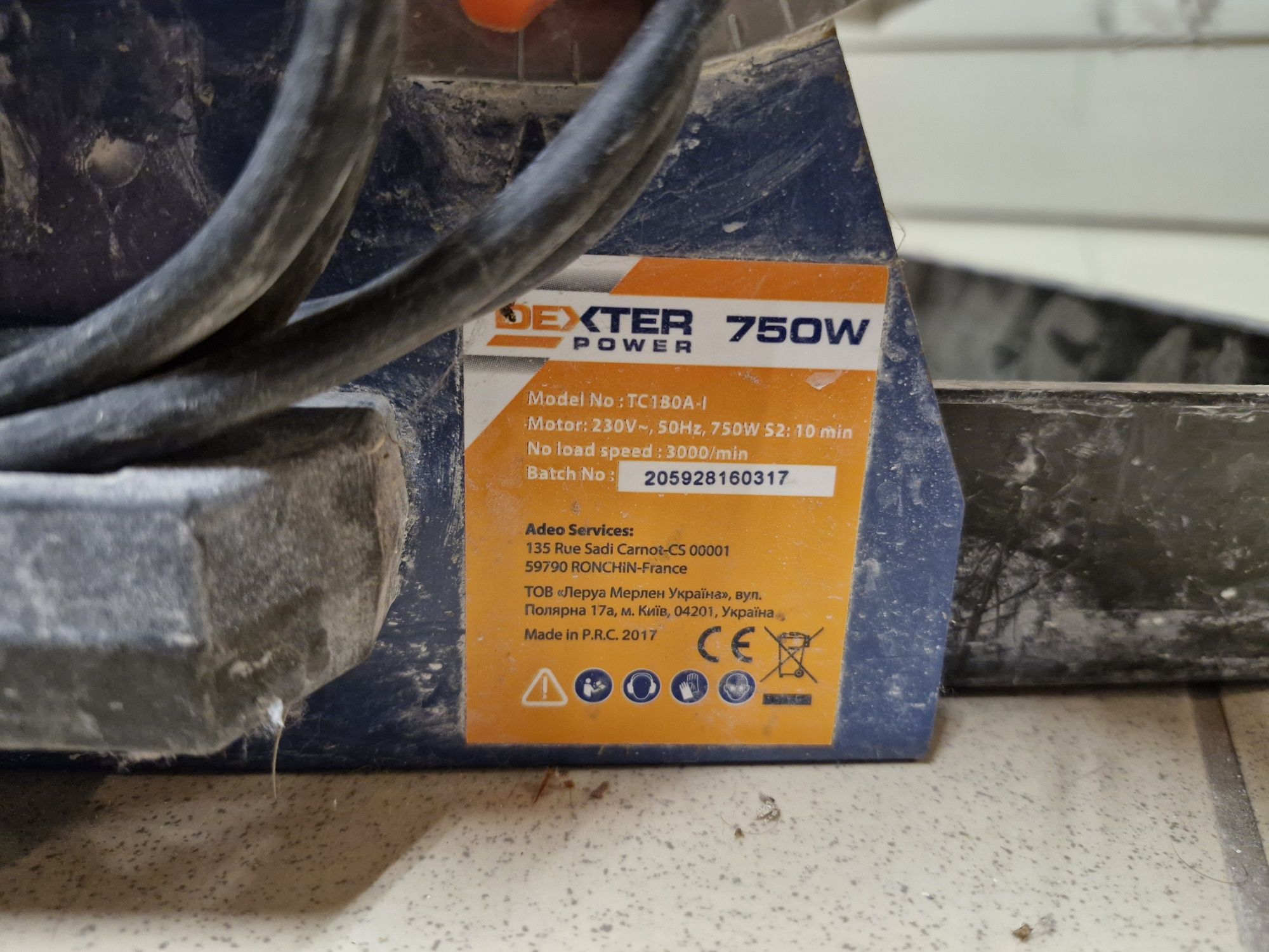 Elektryczna przecinarka do płytek ceramicznych DEXTER