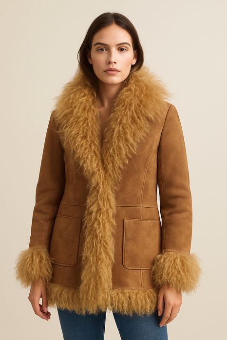 Casaco vintage camel macio marca vicio