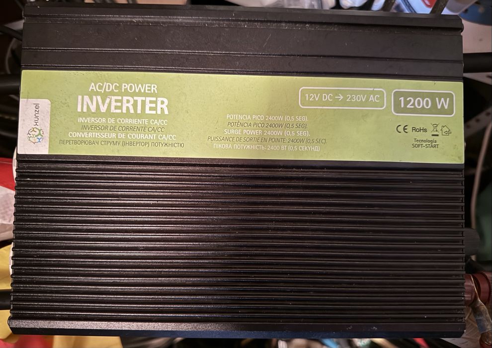 Inversor 12v 220v 1200w 2400w pouco pouco uso