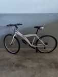 Vendo bicicleta branca.
