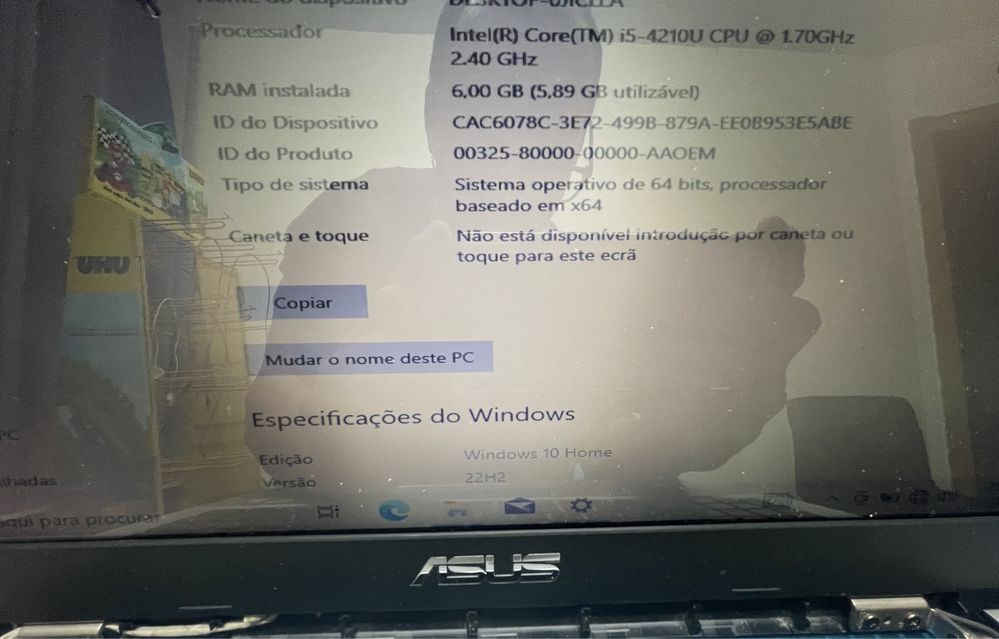 Portatil marca asus (ler a descrição)