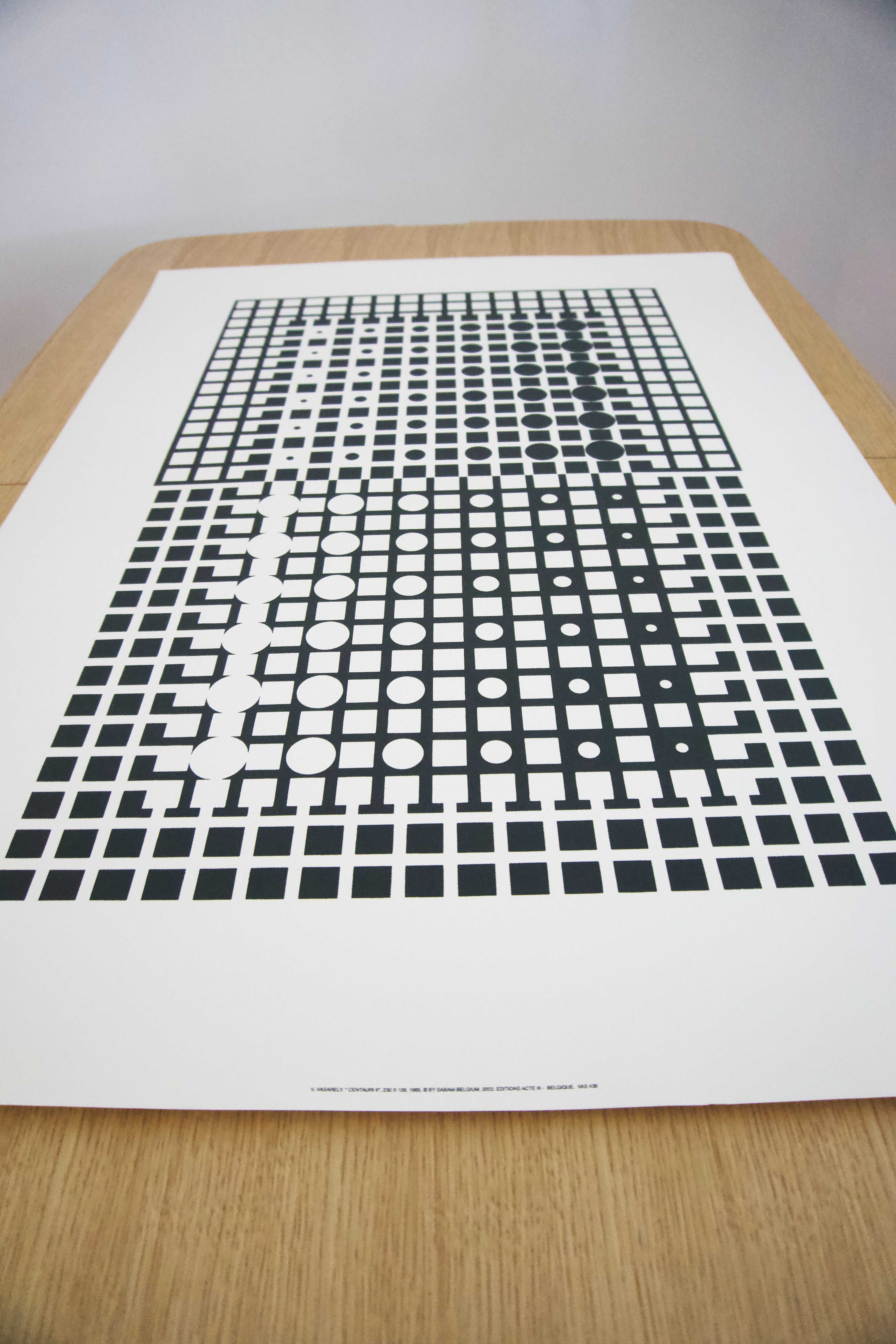 Serigrafia de Victor Vasarely - Op art / Arte Geométrica (100 x 70cm)