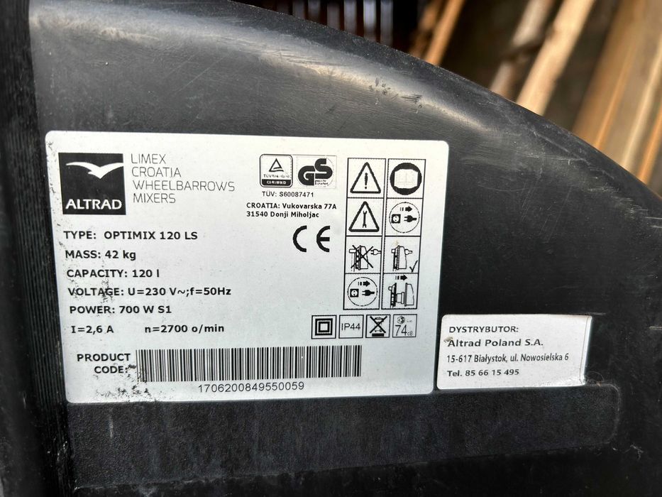Betoniarka 120 l
