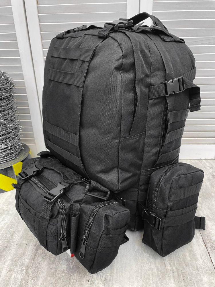 Тактичний рюкзак на 55 літрів чорний, олива Рюкзак армейский большой