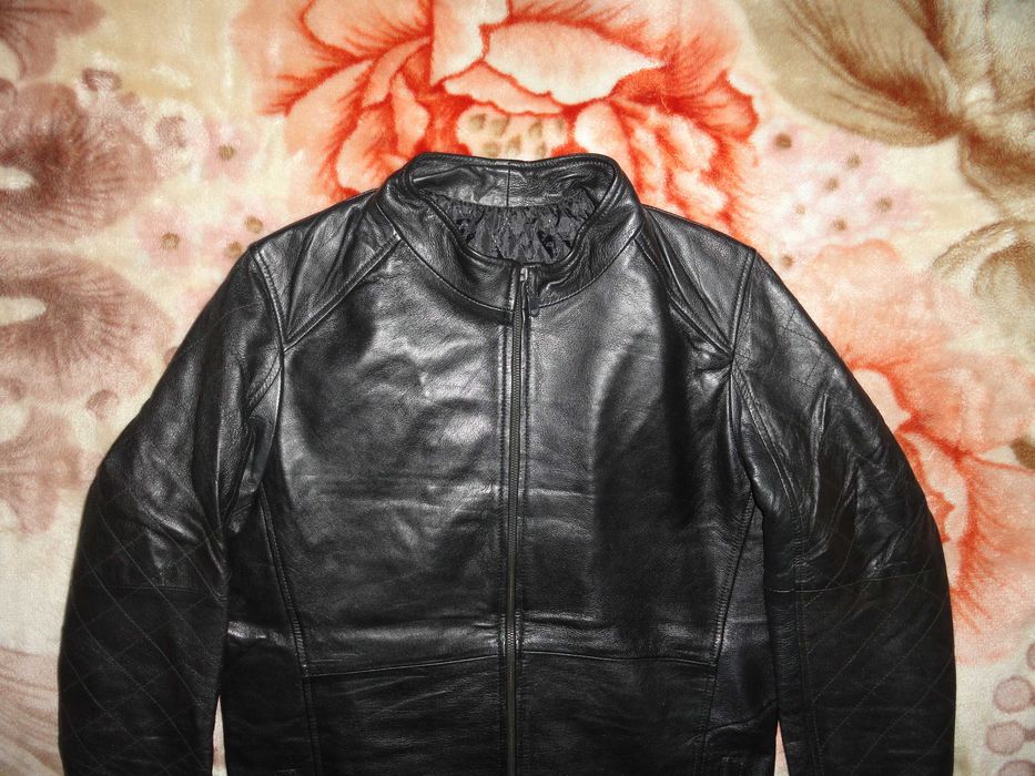 Новая стильная кожаная куртка (48 р. Leather натуральная кожа лайка)