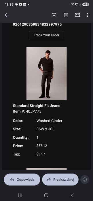 Jeansy Calvin Klein 36/30