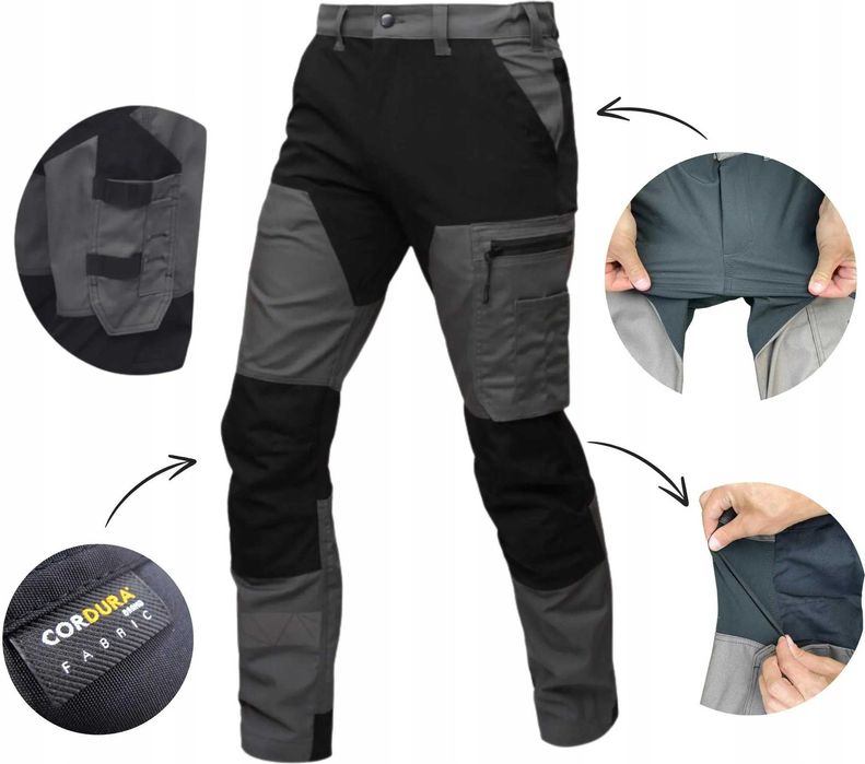 Spodnie MASHUP elastyczne, stretch - wzmocnienia z CORDURY- 50, 52, 54