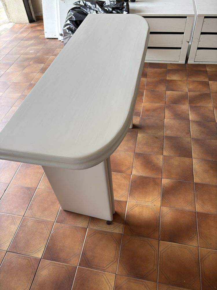 Mesa em madeira lacada a branco dobravel 1,20 cm X 85 cm
