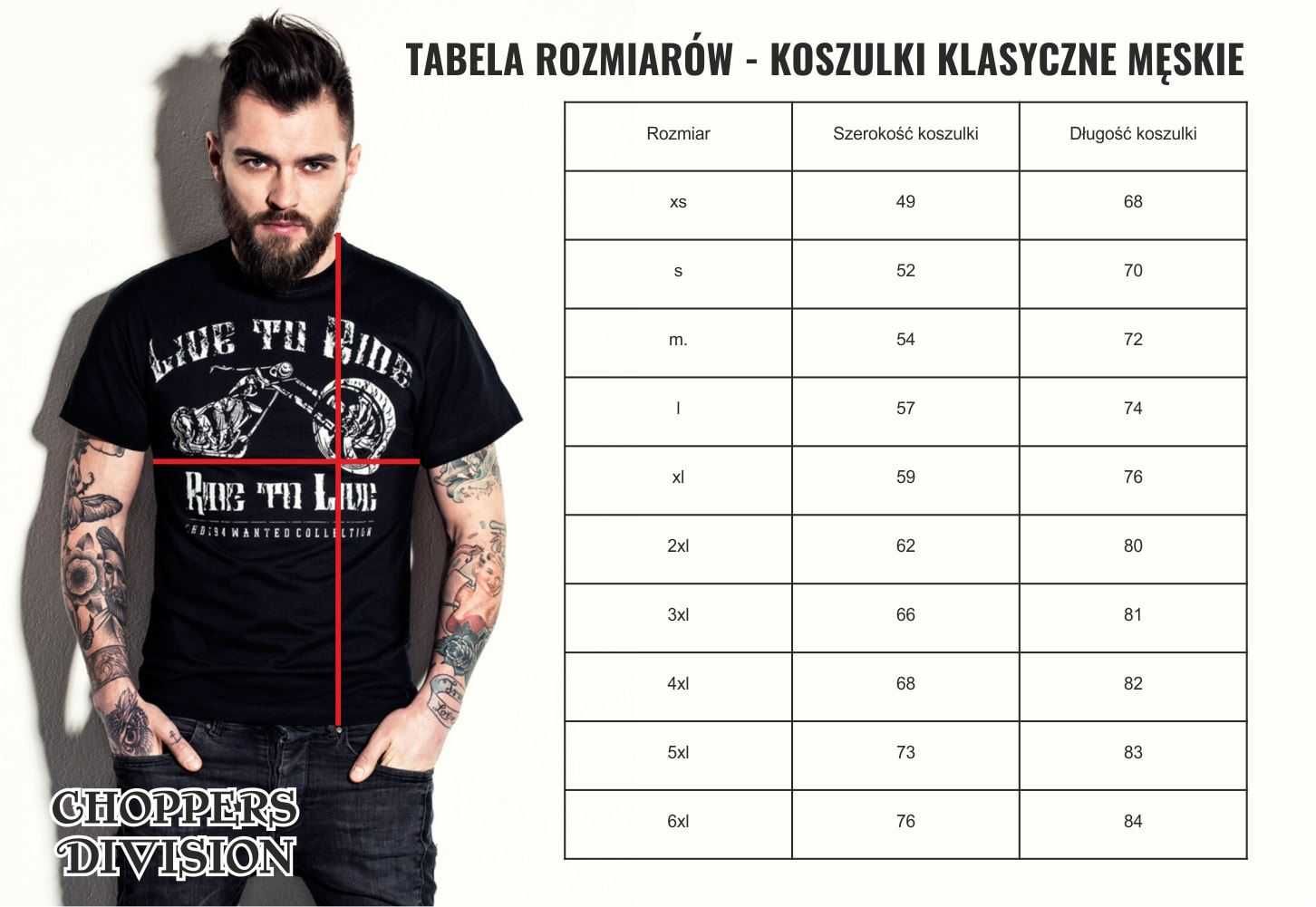 Koszulka męska Polska Legenda SZARA CHOPPERS DIVISION rozmiar M