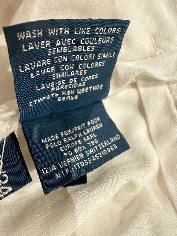 Spodnie Polo Ralph Lauren 38/34 białe spodnie MĘSKIE  bawełniane